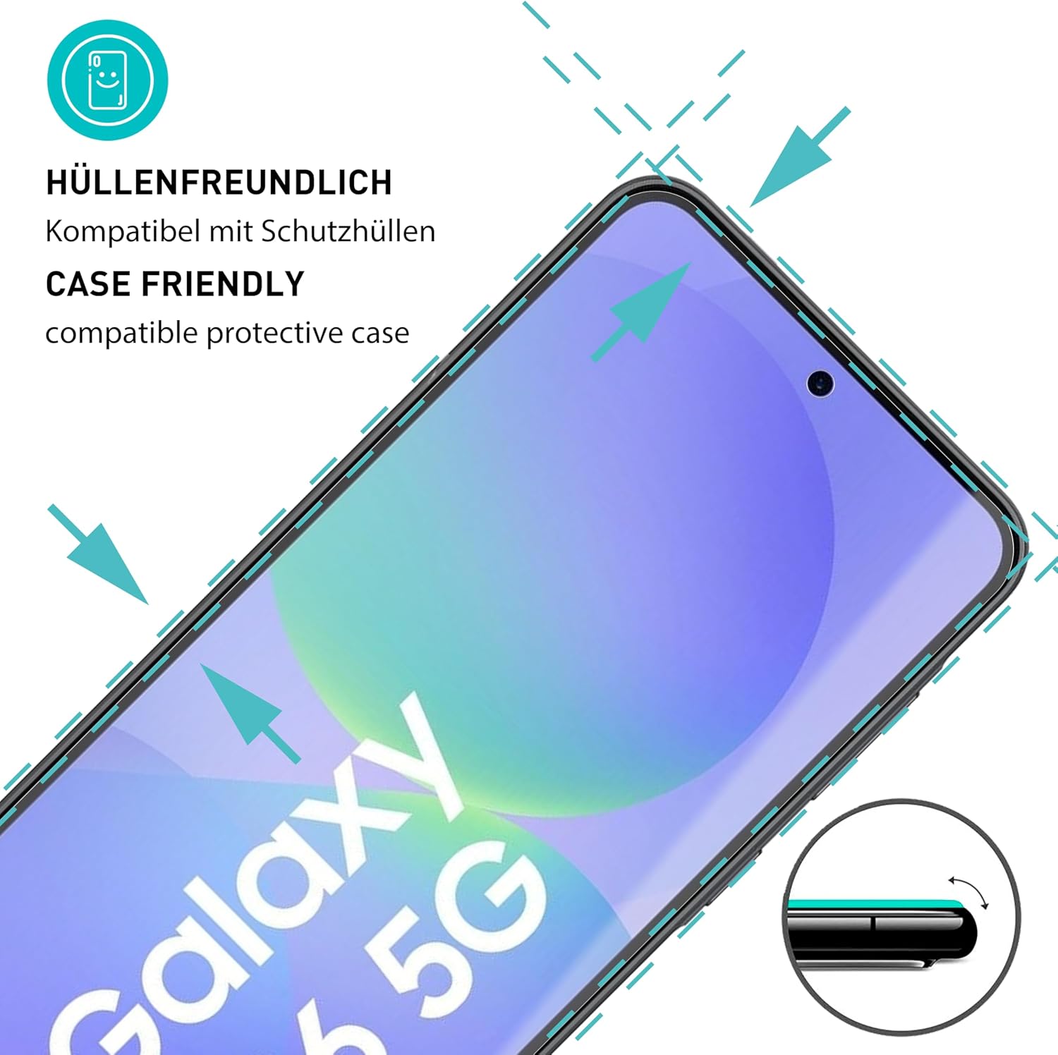 Thumbnail 1 de SmarTect Glass Screen Protector for Samsung Galaxy A36 5G, 3-Pack, 9H