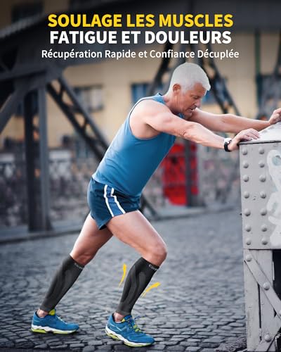 Thumbnail 7 de CAMBIVO 2 Paires Manchon Compression Mollet – Bas de Contention pour Sport et Physique