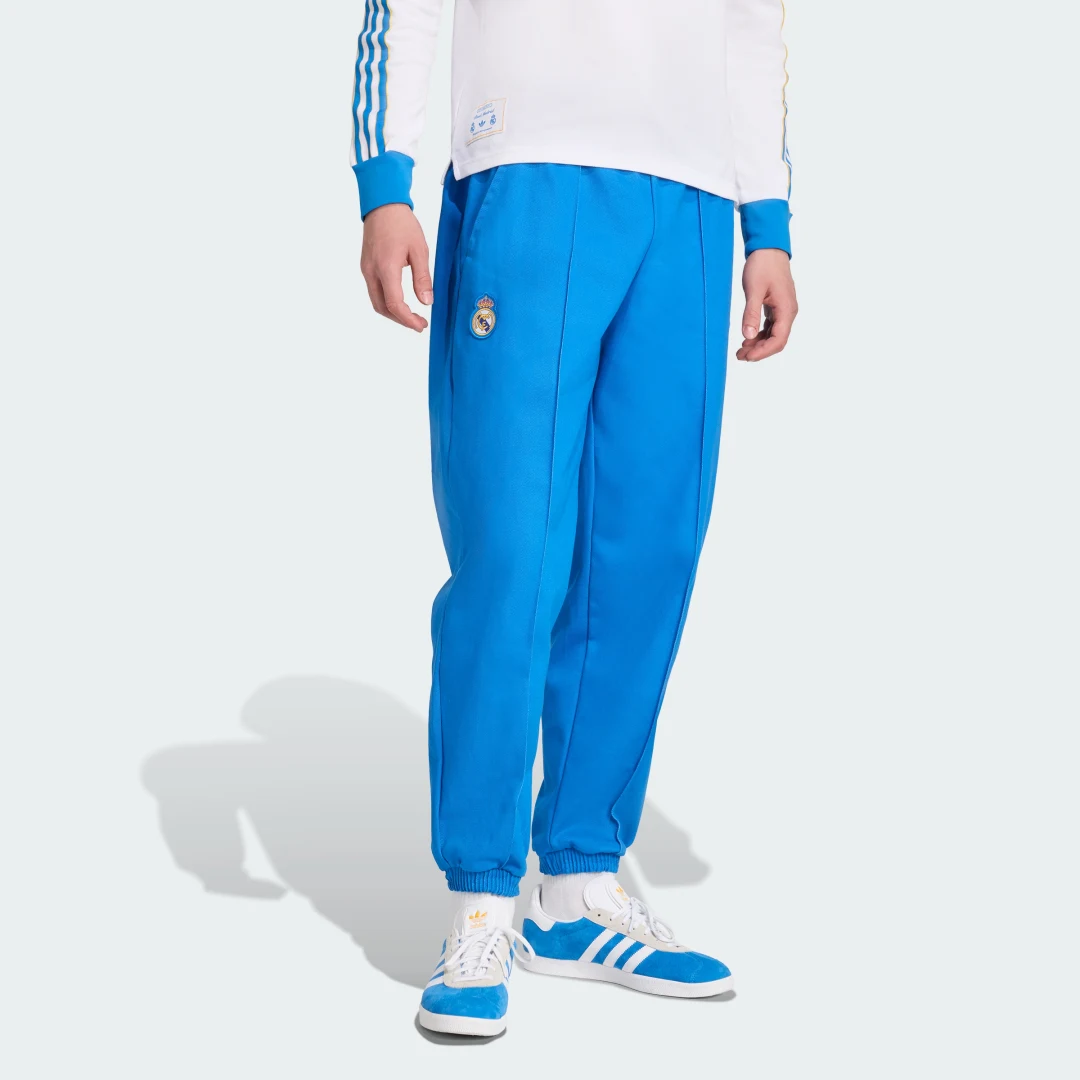 Detalle de Pantalón de entrenamiento Real Madrid Terrace Icons de Adidas – azul