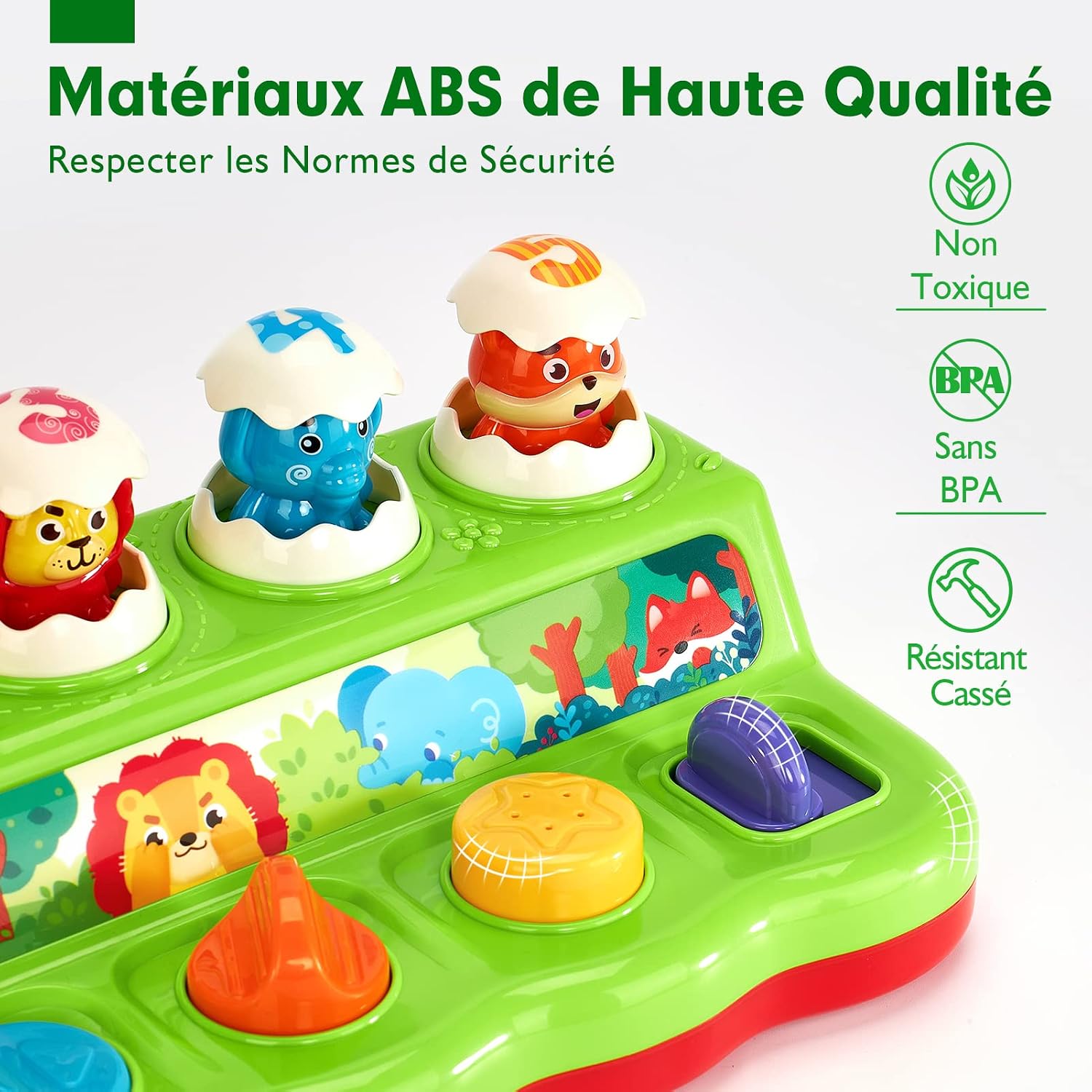 Thumbnail 6 de hahaland Jouet pop-up animaux 12 mois