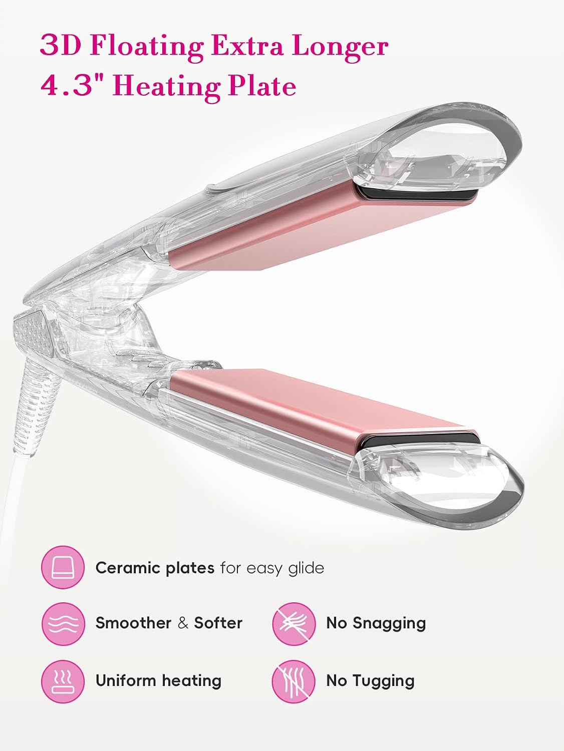 Thumbnail 3 de LANDOT Ceramic Hair Straighteners for Women – 1 Inch Dual Voltage Flat Iron