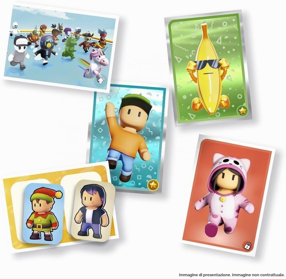 Detalle 1 de Boîte stickers Panini Stumble Guys – 36 Pochette, 216 Adesivi, Collezione Ufficiale