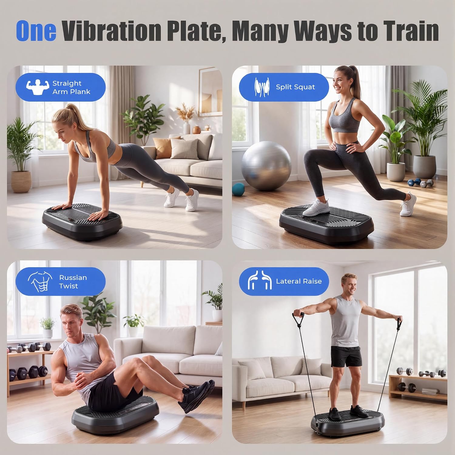 Detalle de Kalietel S1 Vibration Plate with 20 Levels, 9 Programs and Bluetooth