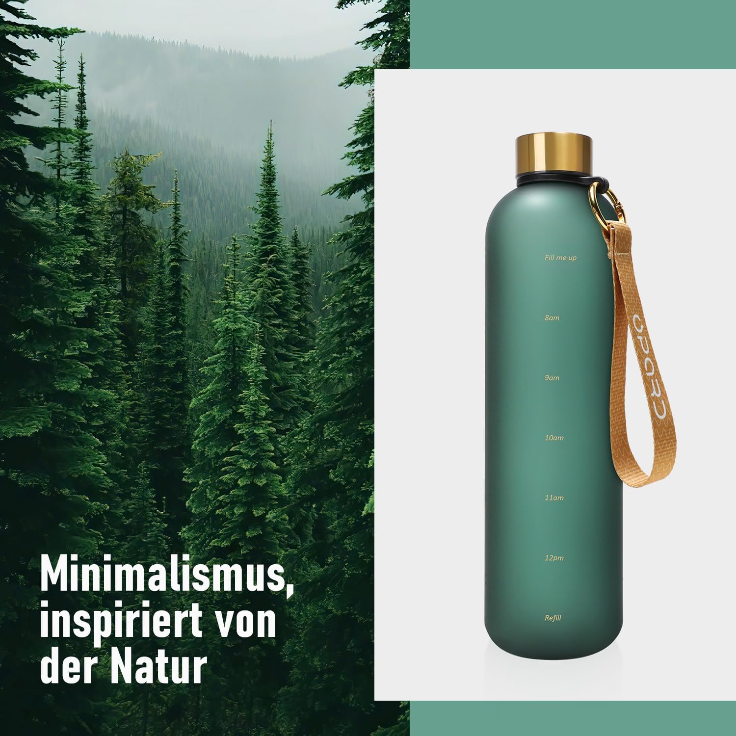 Thumbnail 5 de Opard Trinkflasche mit 1 L, BPA-frei