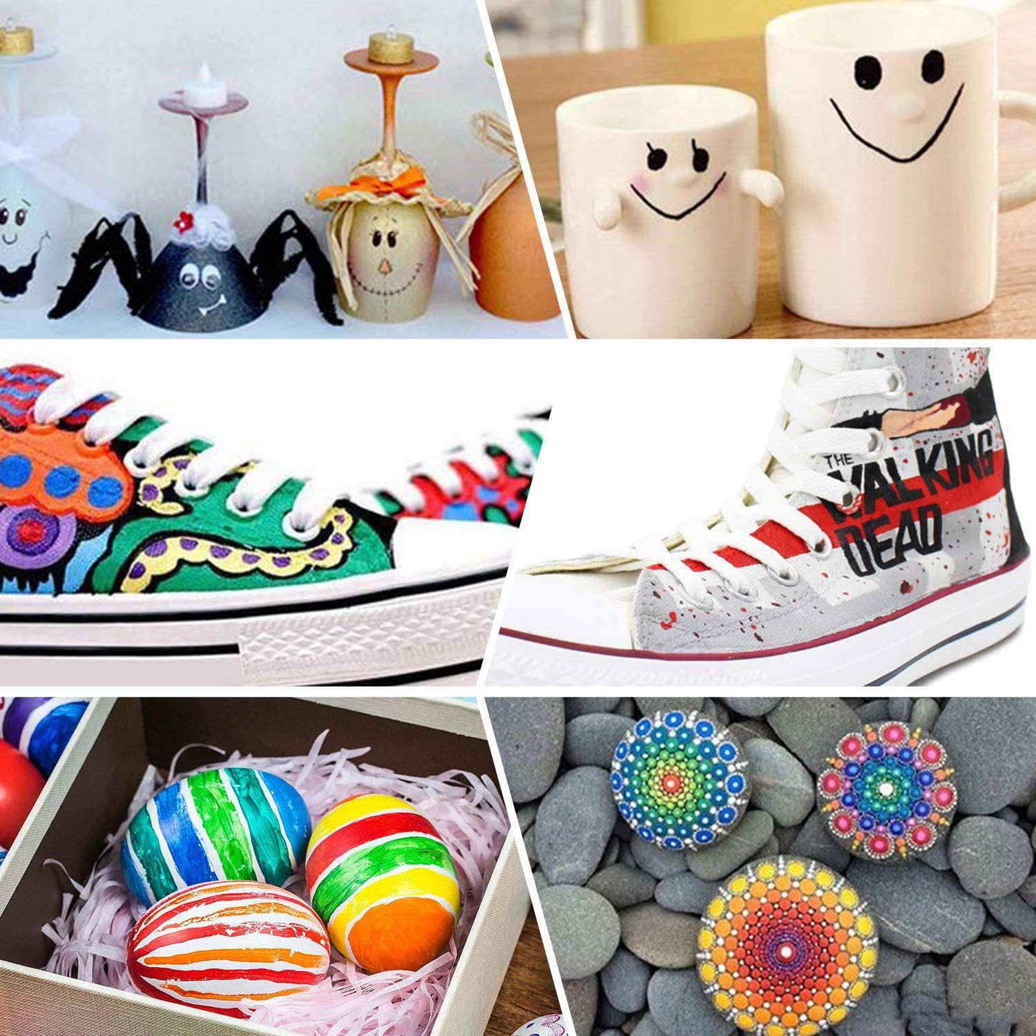 Thumbnail 6 de YITHINC 60-Colour Acrylic Paint Pens for Rock Painting and Crafts
