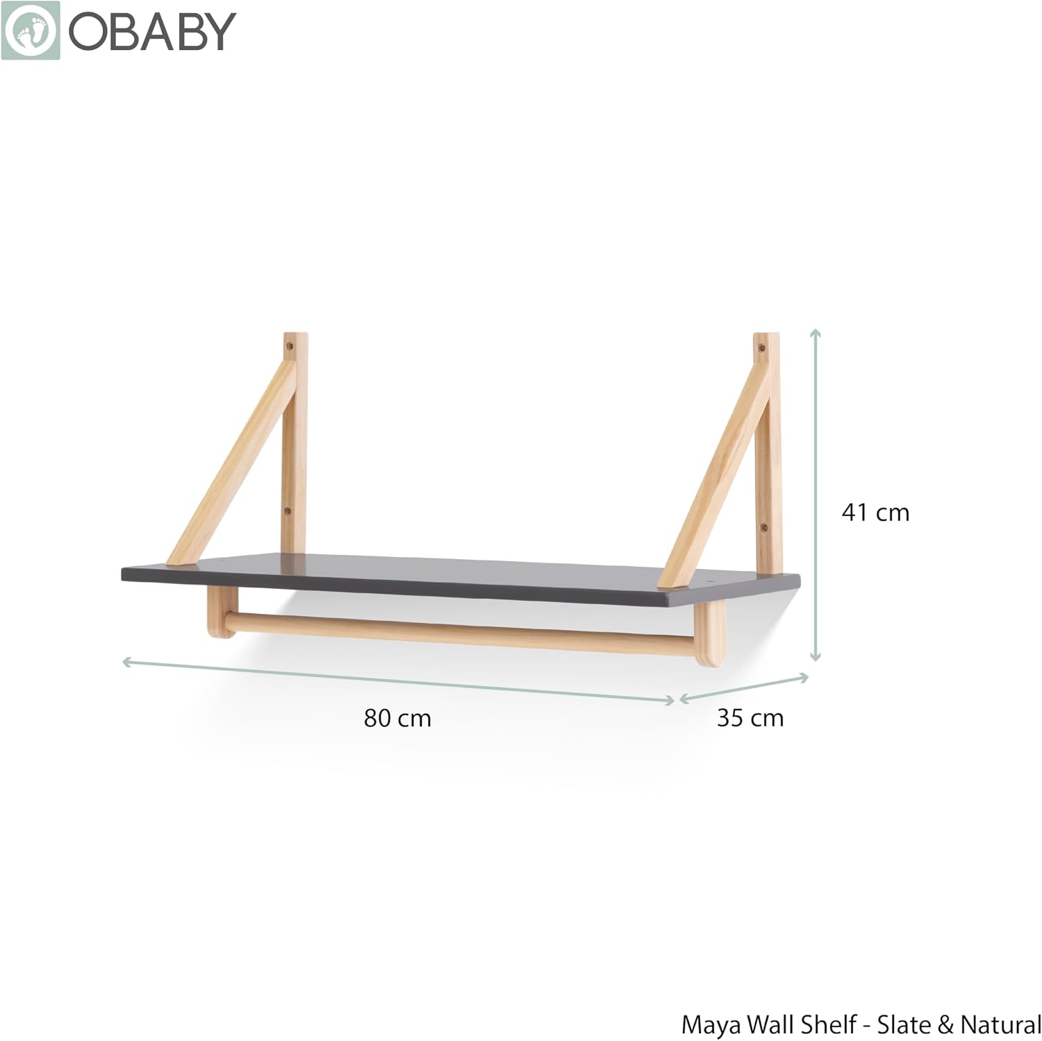 Detalle 2 de Wall-mounted nursery storage shelf