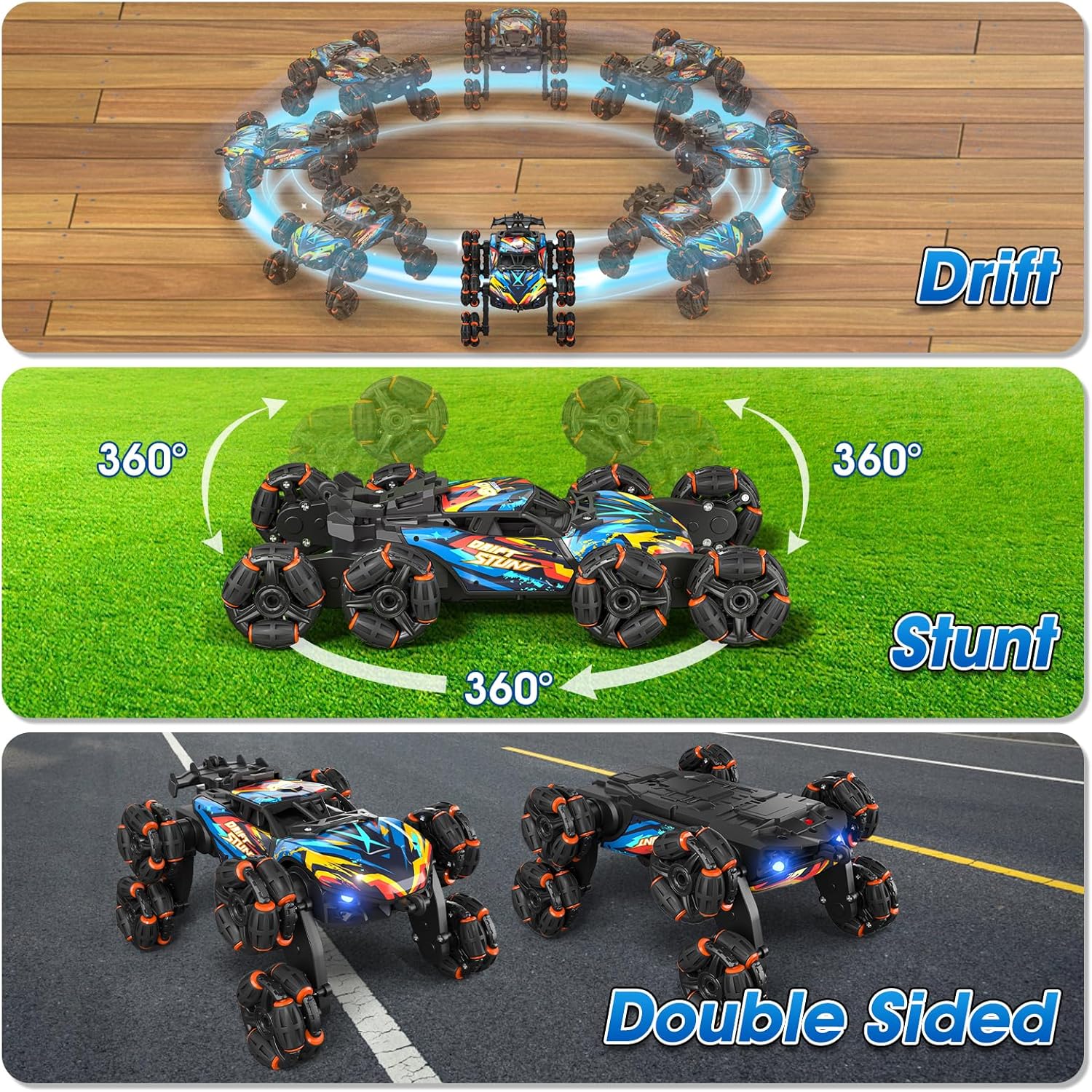 Thumbnail 2 de 8WD Hand Gesture RC Stunt Car