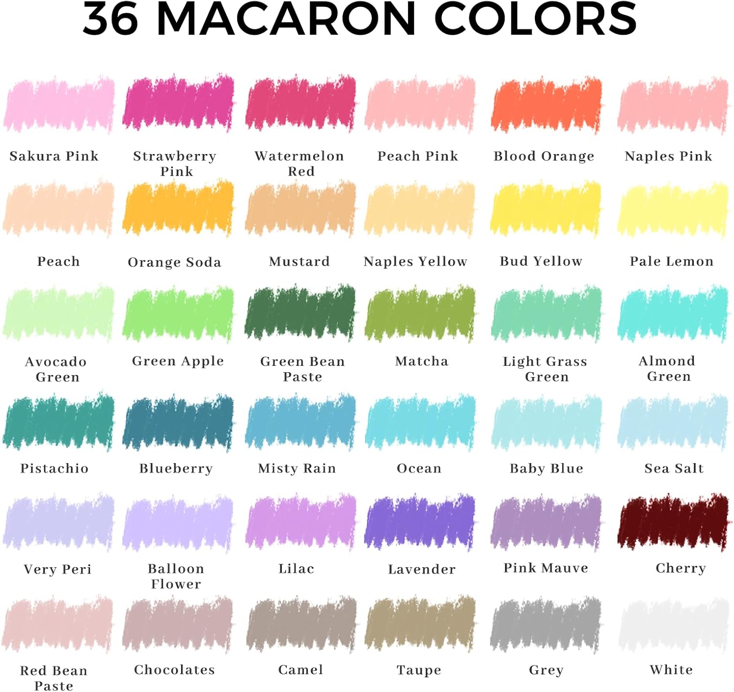Detalle de Artecho Ölpastell-Satz 36 Macaron-Farben – hochwertig, tragbar und vielseitig verwendbar