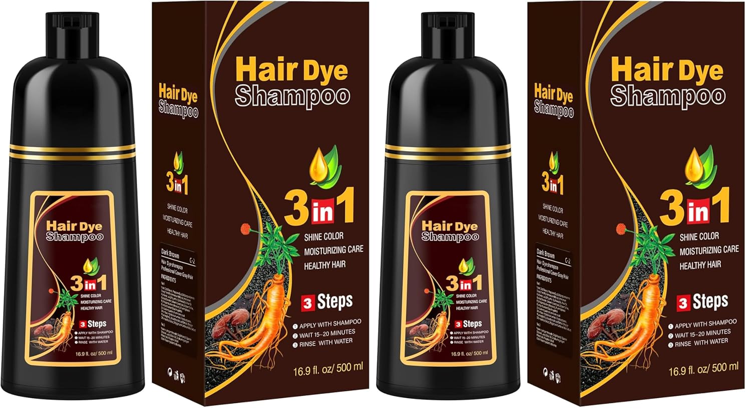 Thumbnail 6 de Schwarzes Haarfärbeshampoo 3-in-1 500 ml