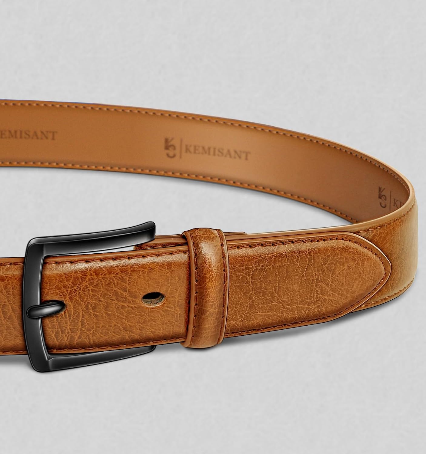 Detalle 2 de KEMISANT Ledergürtel Herren Gürtel 35 mm
