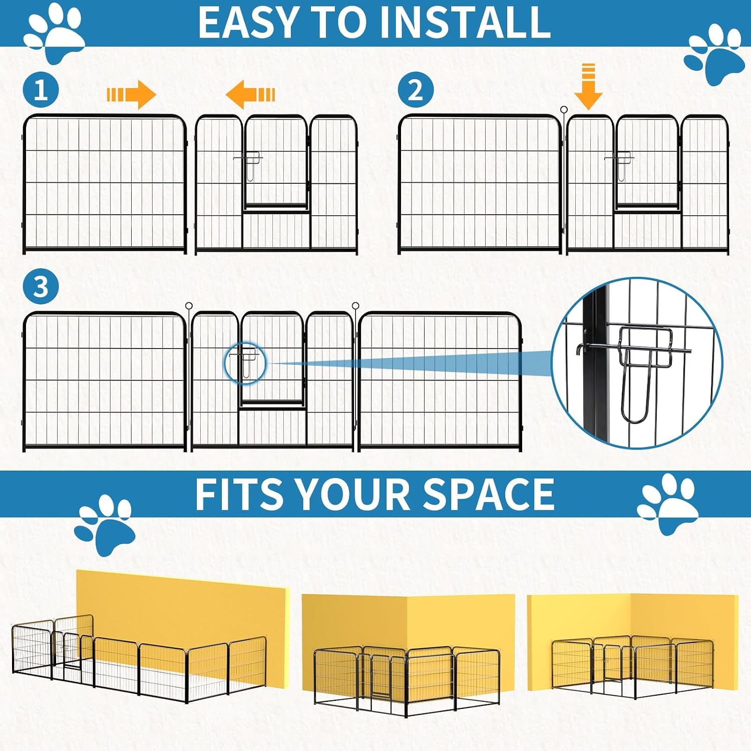 Detalle de NEWBULIG Dog Playpen 32-Inch