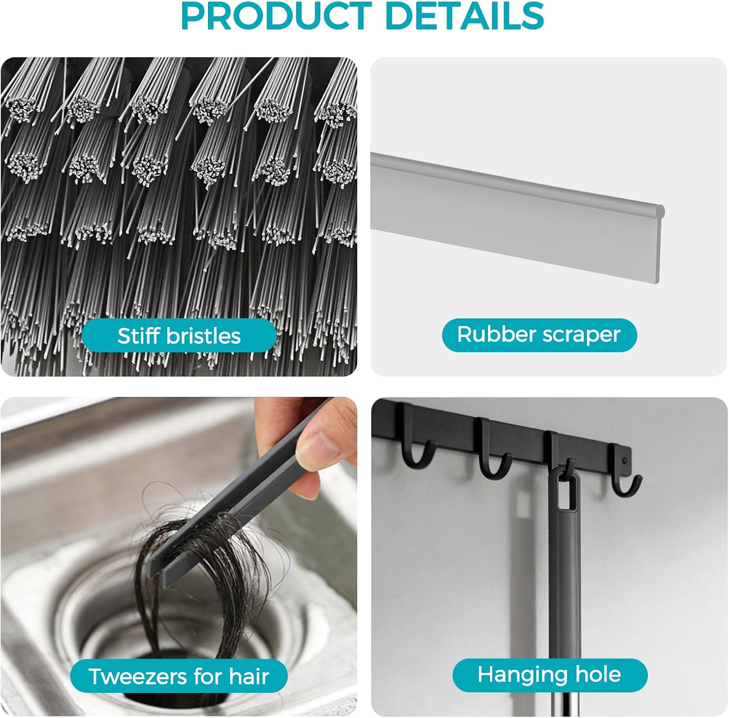 Detalle 2 de SetSail k065 3-in-1 Floor Scrub Brush with Adjustable Handle