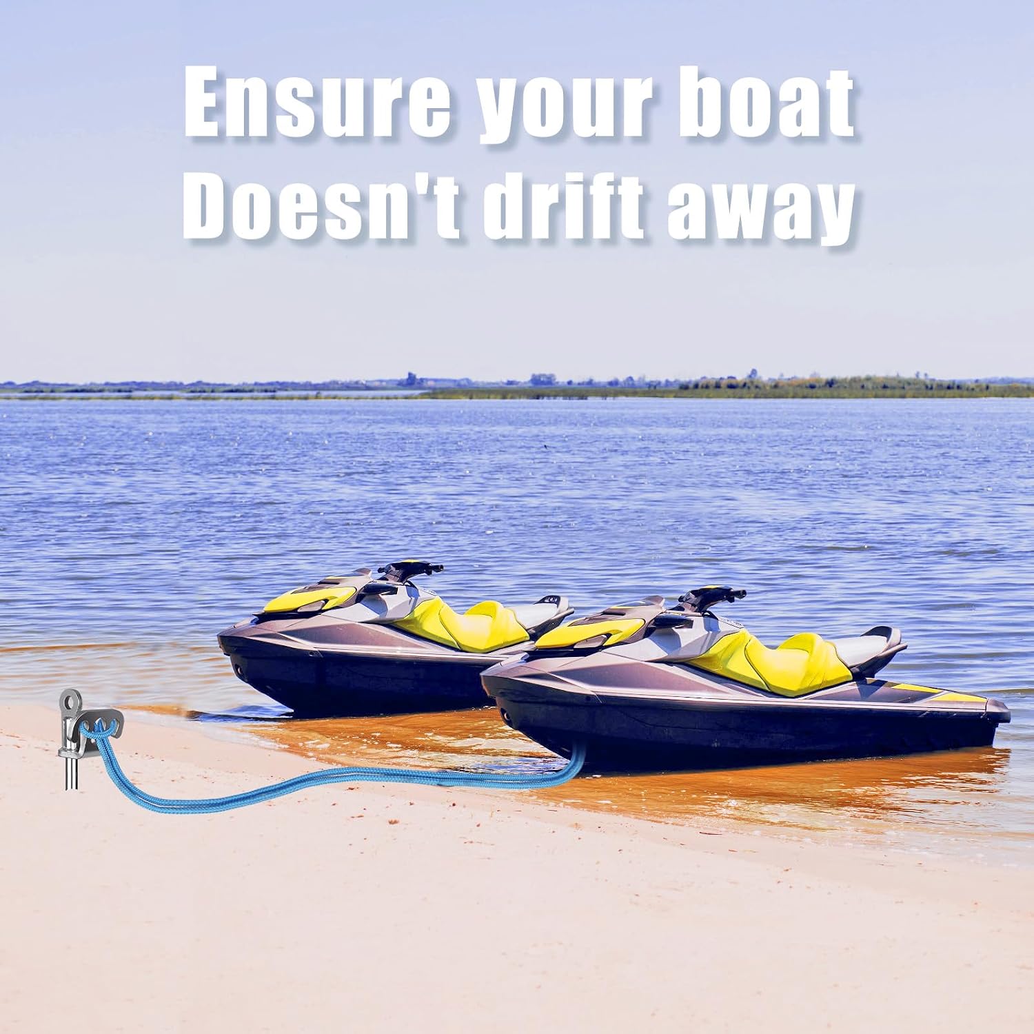 Detalle de BeneLabel Boat Anchor: Heavy Duty Kayak Sand Stake 66cm with Storage Bag