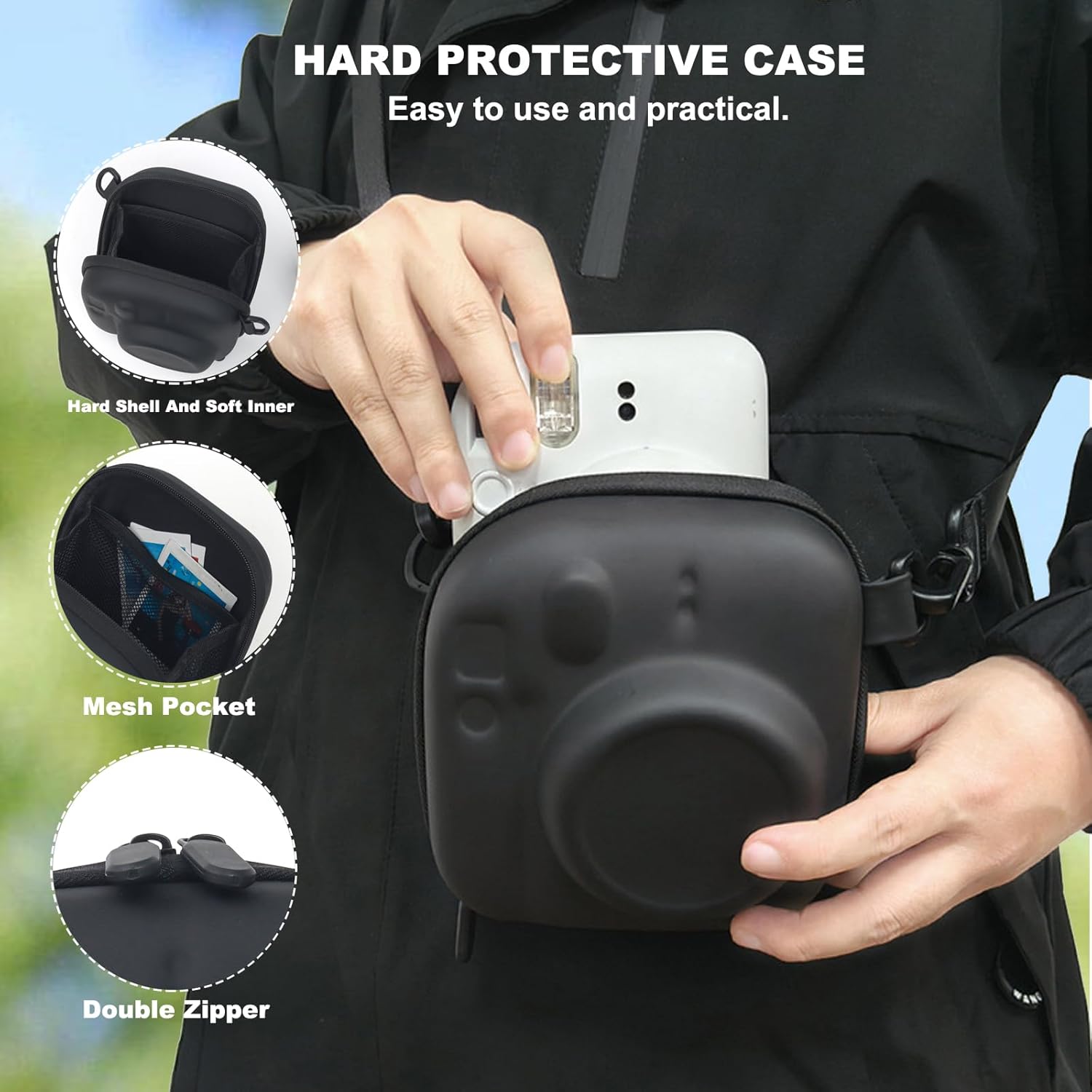 Detalle de Aisnyho Hard Shell Camera Case for Fujifilm Instax Mini Series