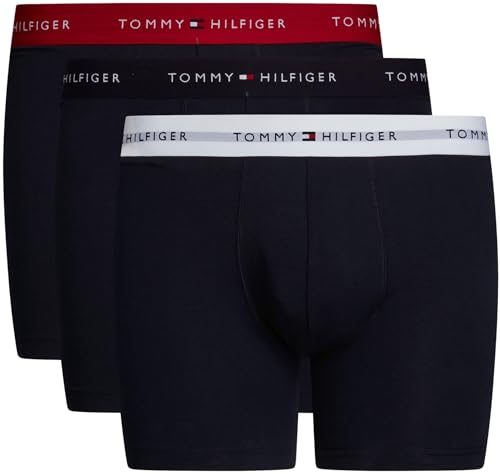 Detalle de Tommy Hilfiger Boxers Lot de 3 Homme en Coton Multicolore – S