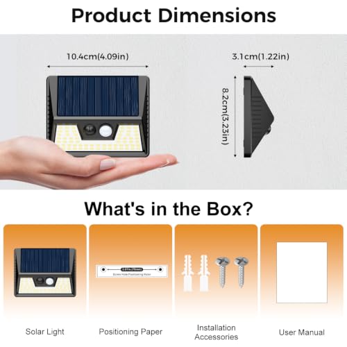 Thumbnail 7 de vighep Solar Lights Outdoor Garden 6 Pack: Weatherproof, Motion-Sensor Security Lights