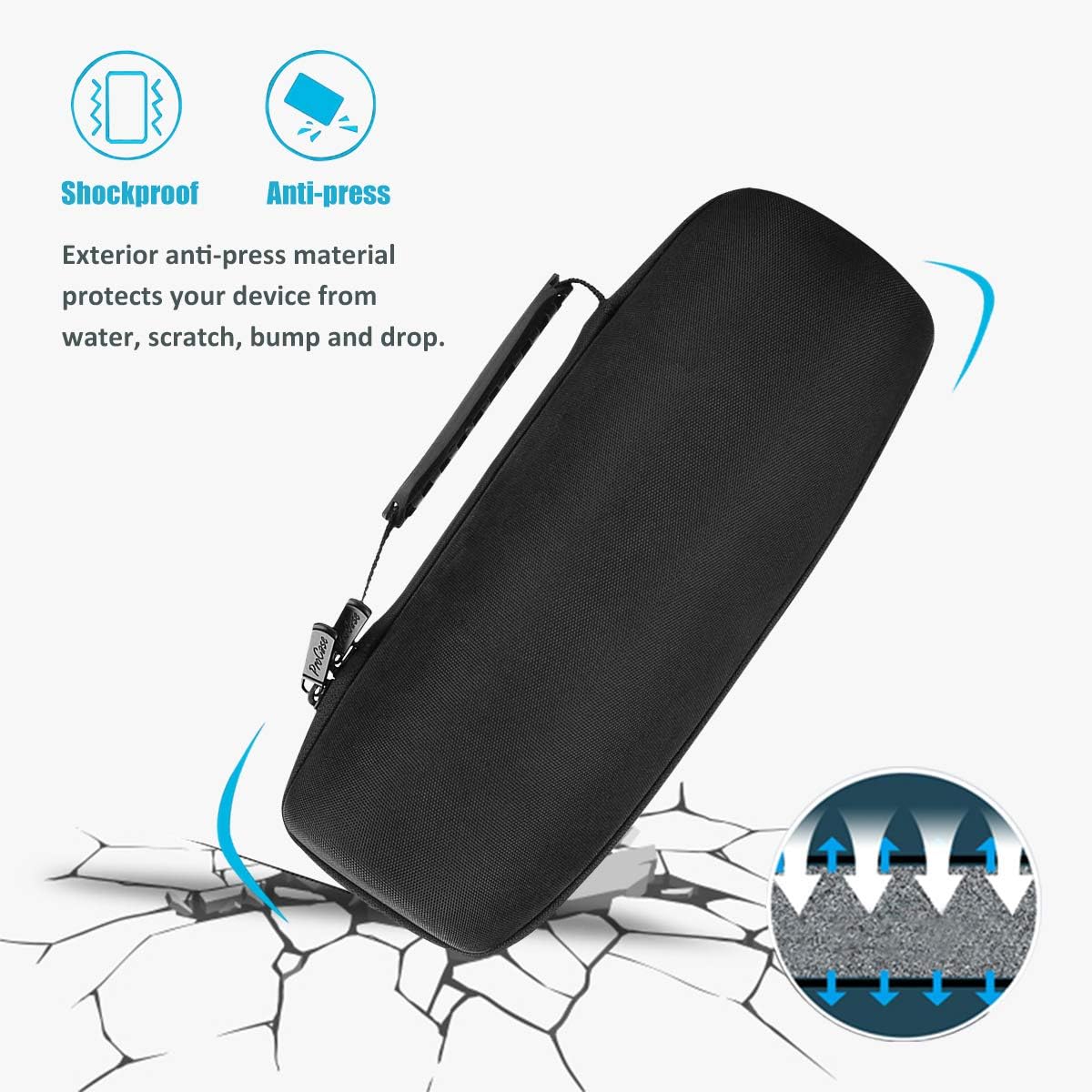 Thumbnail 1 de ProCase EVA-Hartschalenhülle für JBL Charge 4 / Charge 5 (Reise-Tasche) – Schwarz