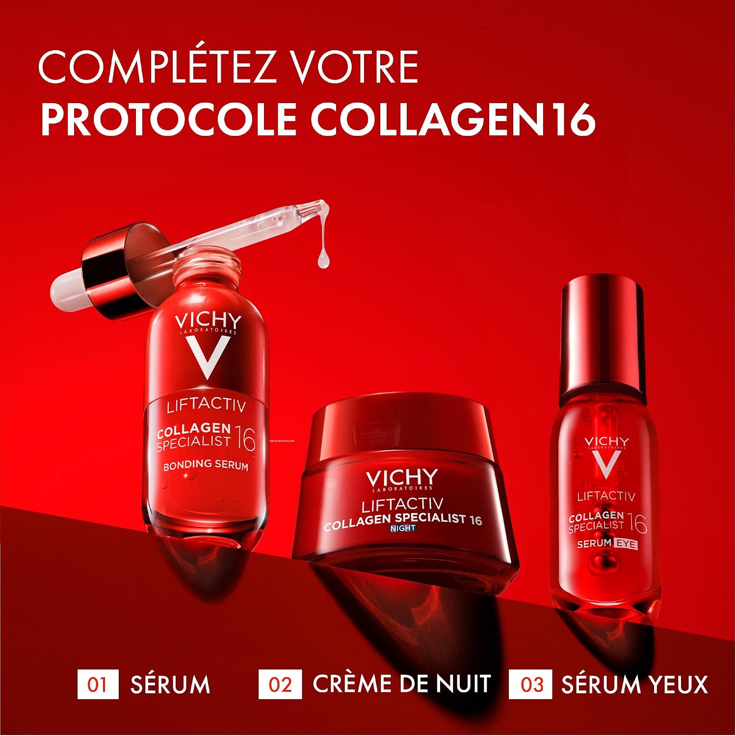Detalle 2 de Vichy Liftactiv Collagen Specialist Crème Nuit Anti-Âge Rhamnose – soin profond pour la fermeté