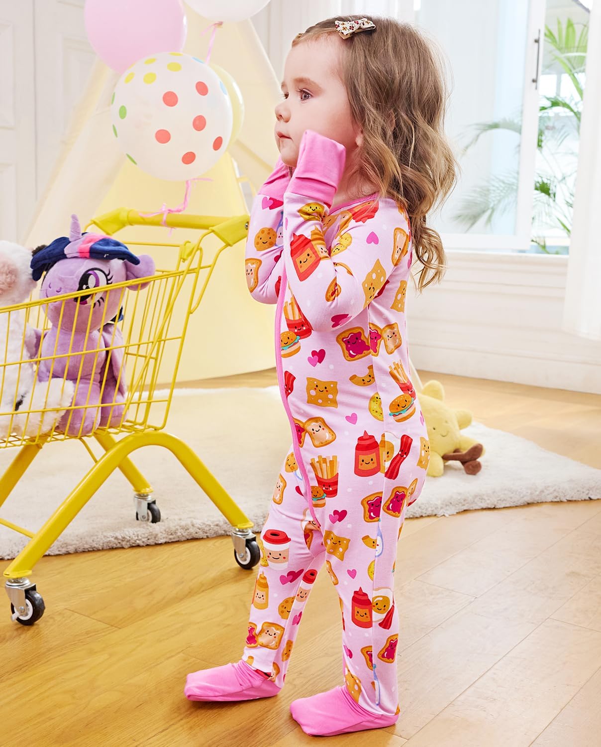 Thumbnail 5 de Babee Reshinee Bamboo-Derived Viscose Baby Footie Pajamas: Convertible Newborn Sleeper with Two-Way Zipper