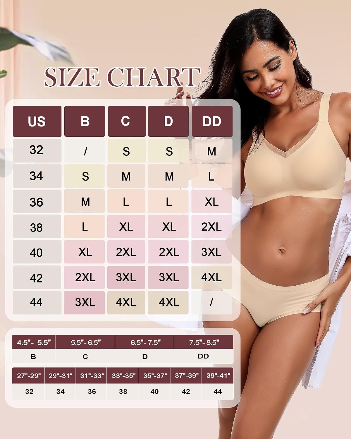 Thumbnail 6 de HORISUN BH ohne Bügel – Komfort Nahtloser Push-Up Bralette mit starkem Halt für Große Brüste