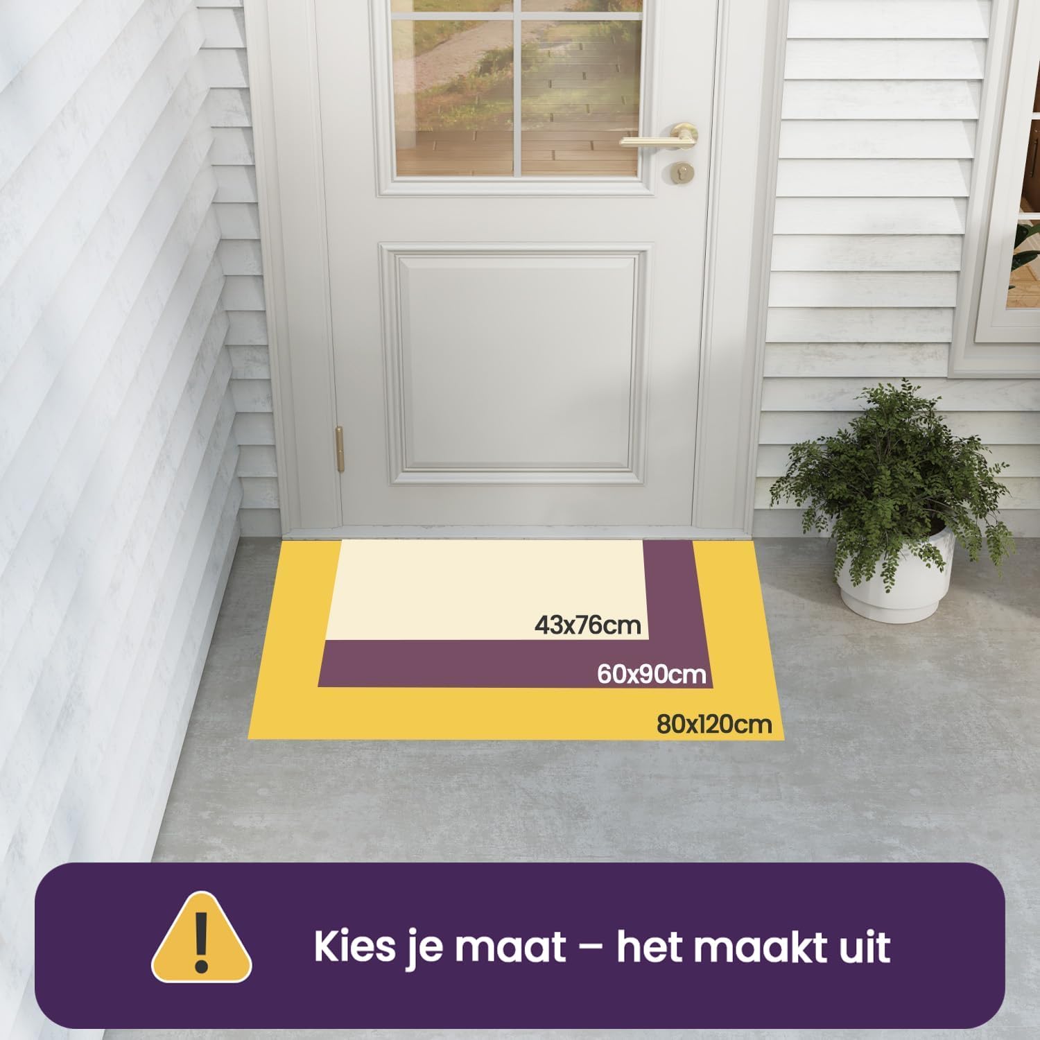 Detalle de DEXI 43 x 76 cm deurmat, donkergrijs, antislip en laagpolig