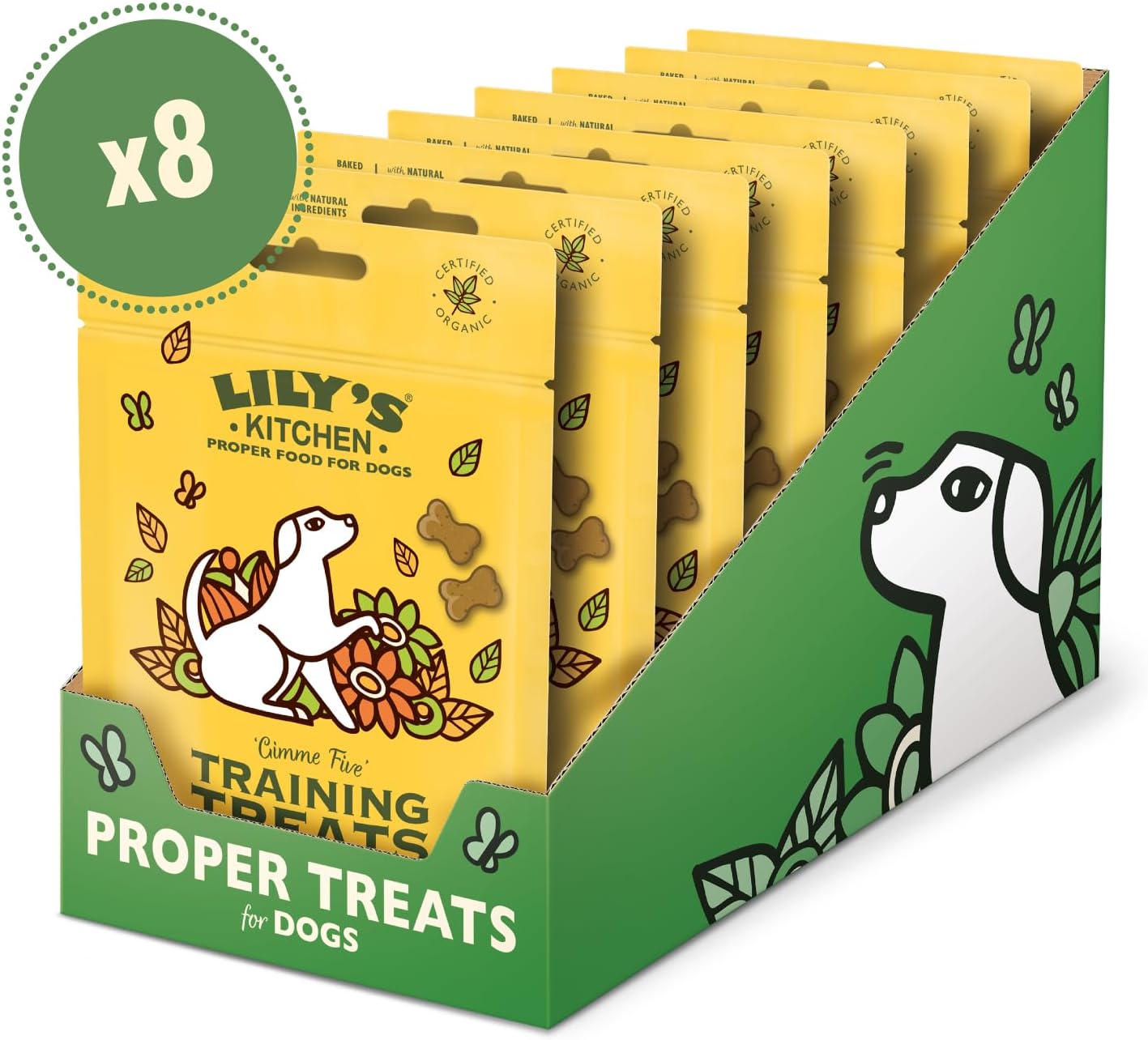 Detalle de Lily's Kitchen Friandises entraînement pomme et fromage 8×80 g