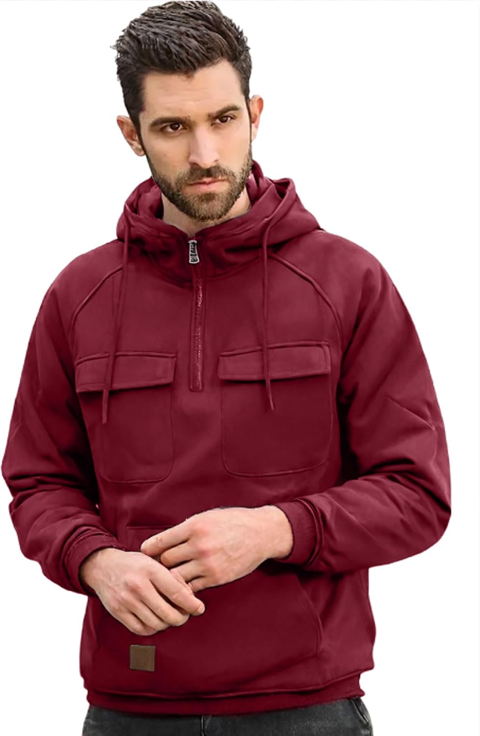 Thumbnail 1 de Hello MrLin Cargo Hoodies for Men – UK tactical zip-up sweatshirt with multiple pockets