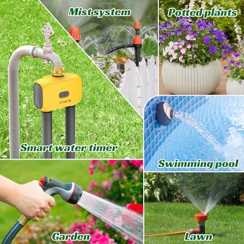 Thumbnail 8 de AnseTo Programador Riego WiFi para Jardines y Zonas Exteriores con 2 Salidas