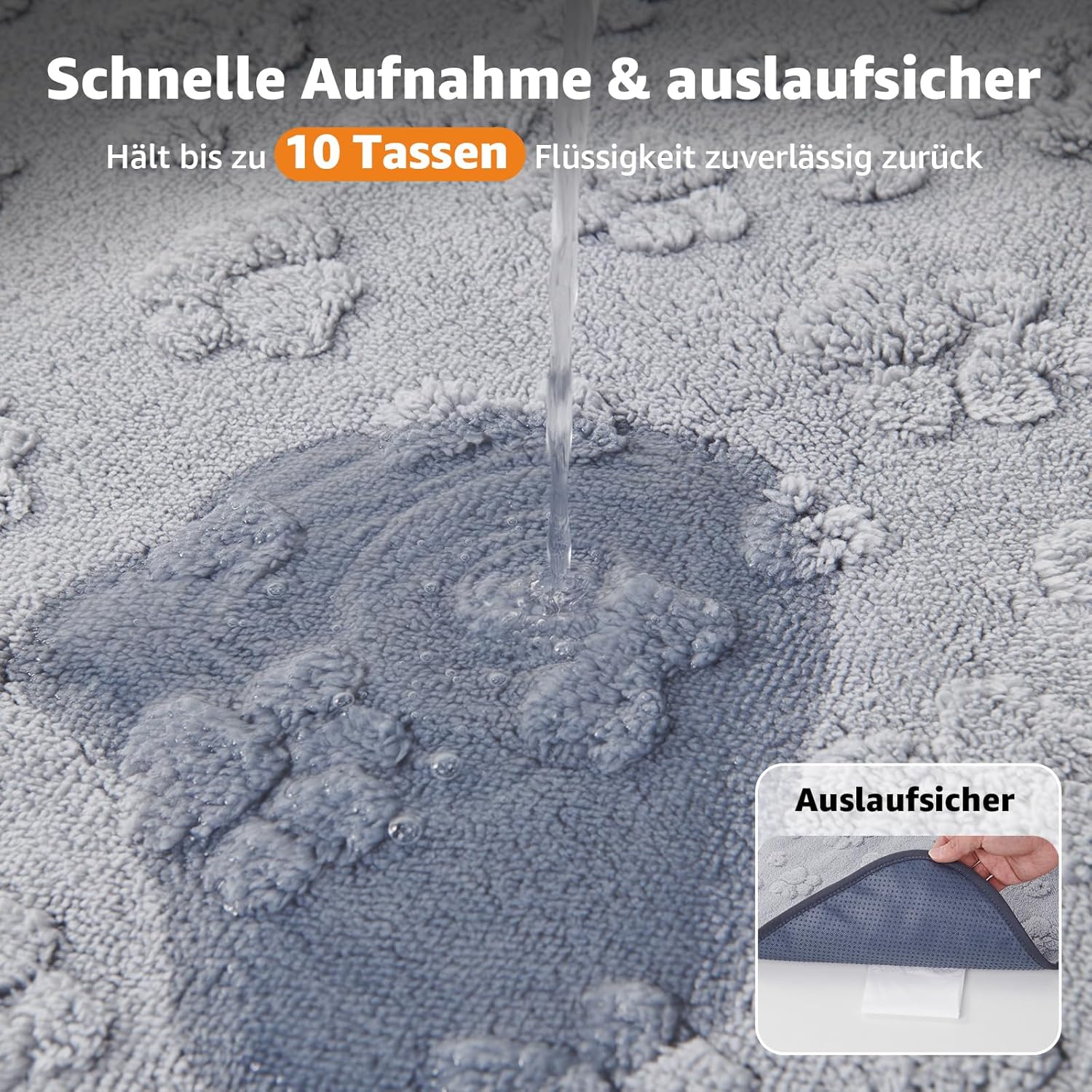 Thumbnail 1 de Waschbare Welpen-Unterlagen 100 x 70 cm (2er-Set) – 4-lagige, auslaufsichere Pipi-Pads für Hundebox & Welpenauslauf