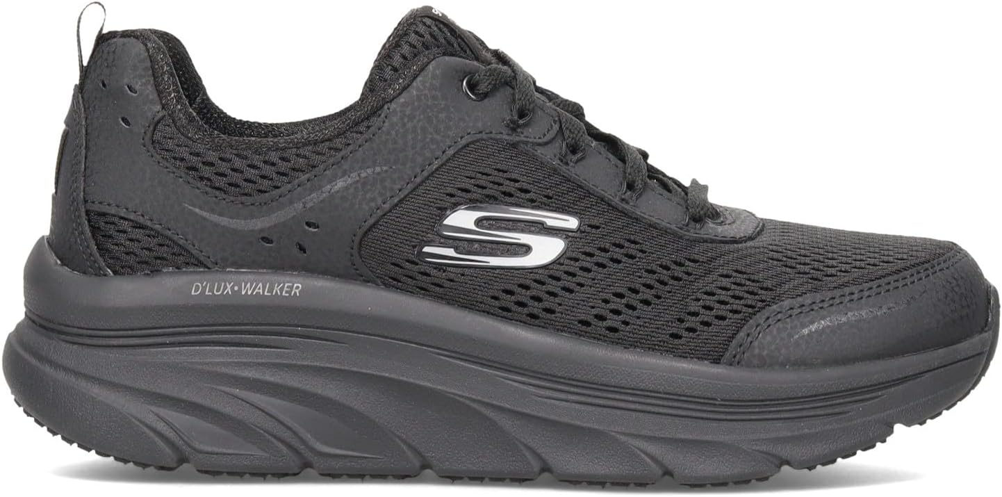 Detalle de Skechers Femme D'lux Walker Infinite Motion Baskets, Noir, 40 EU