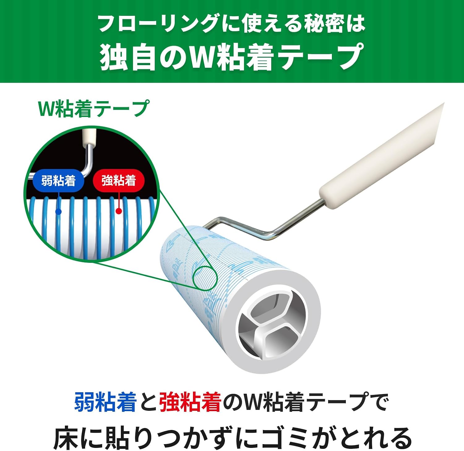 Detalle 2 de ニトムズ CC0013 コロコロ スペアテープ フロアクリン 160mm幅・50周×3巻