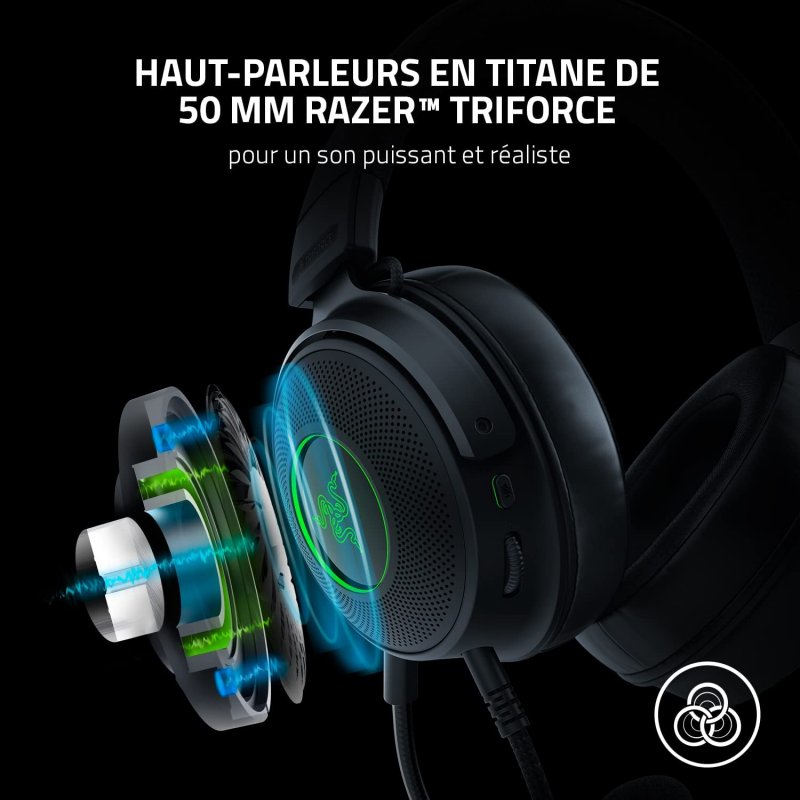 Thumbnail 1 de Razer Kraken V3 Auriculares gaming 7.1 negros