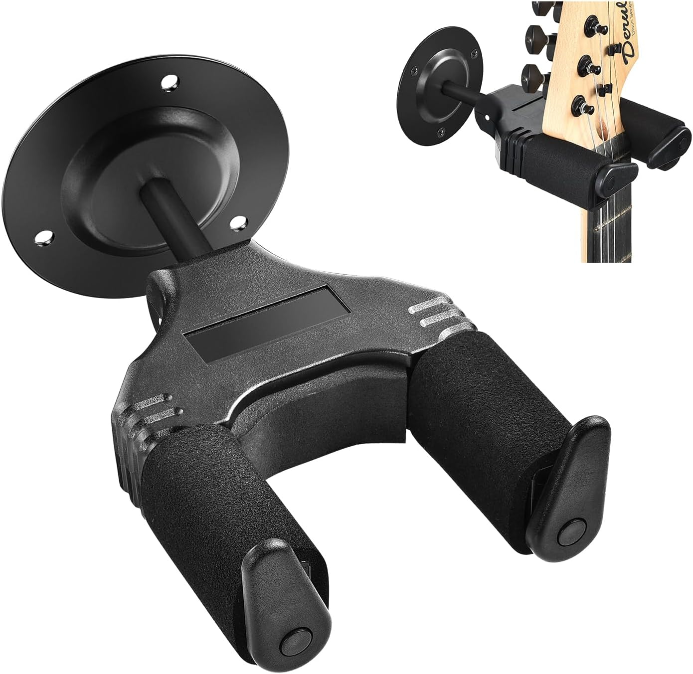 OTraki Colgador de Guitarra para Pared con Bloqueo Automático | Soporte duradero para Guitarra, Bajo, Mandolina y Violín