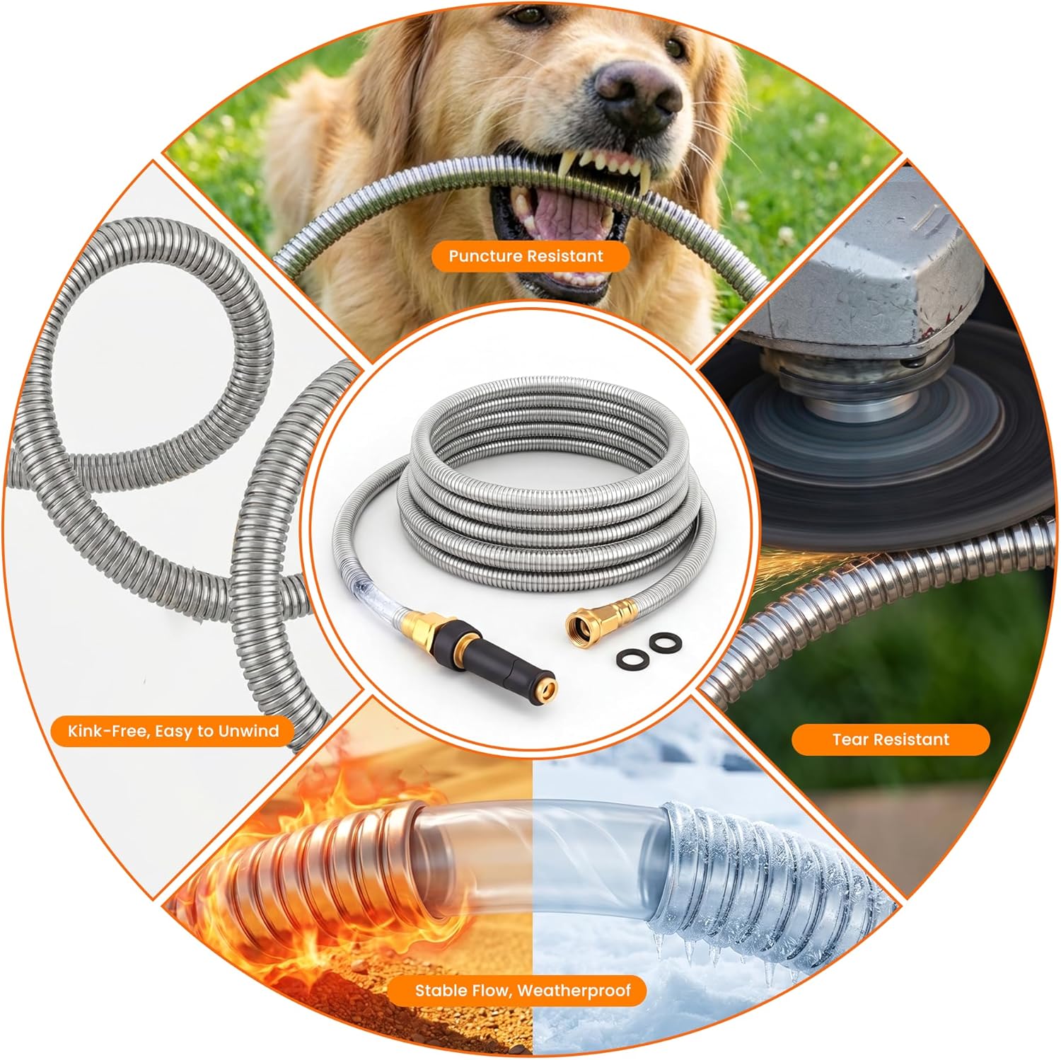 Rosy Earth Expandable Garden Hose, 100 FT