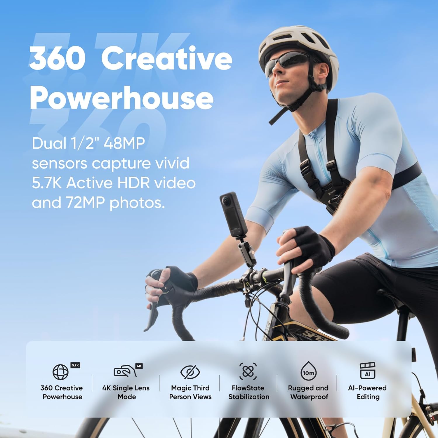 Thumbnail 1 de Insta360 X3 Bicycle Bundle 5.7K