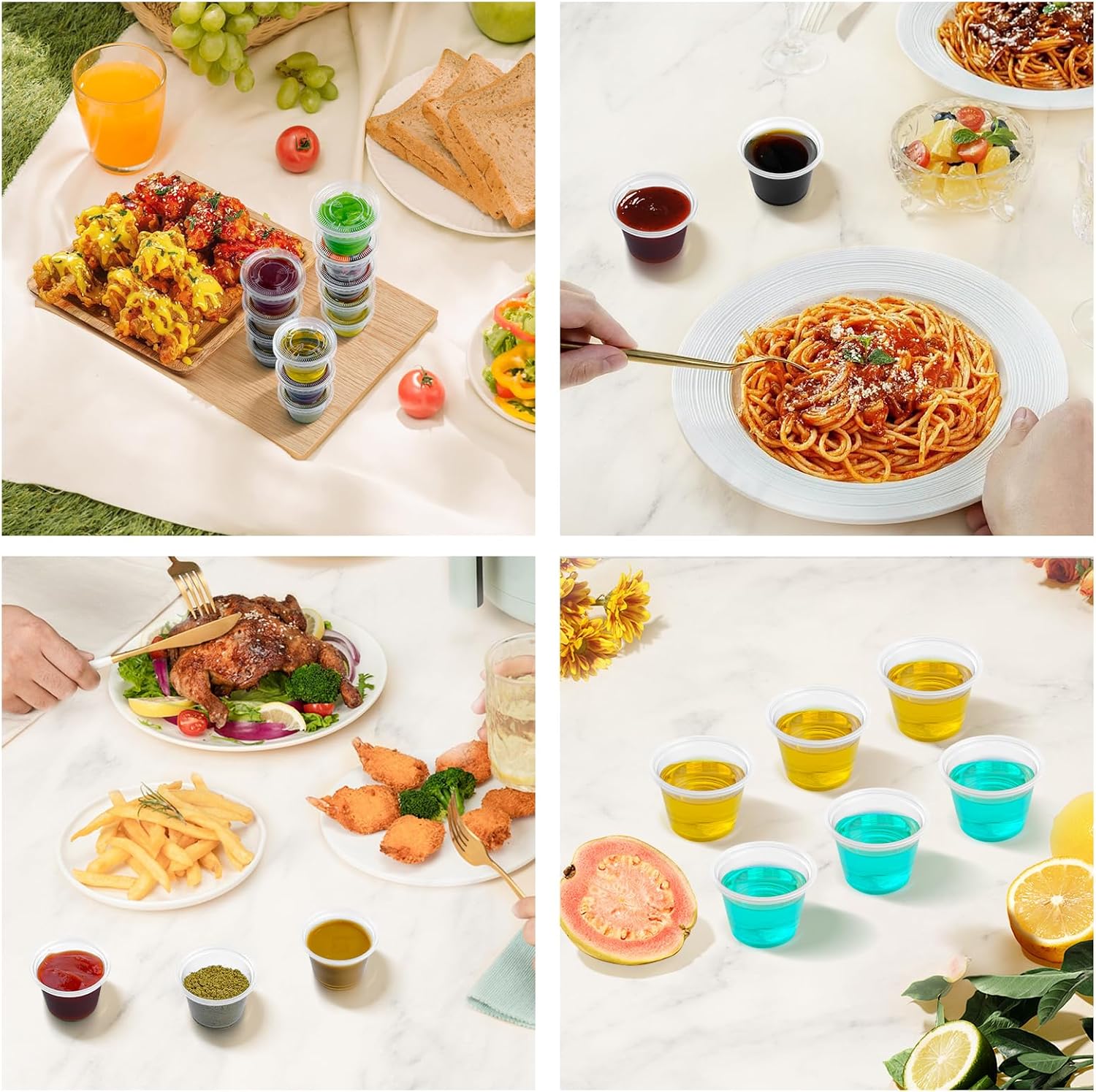 Thumbnail 6 de Dealusy 360 Set 1 oz Jello Shot Cups with Lids — Sturdy, Leak-Proof, Food Safe (360 Pack)
