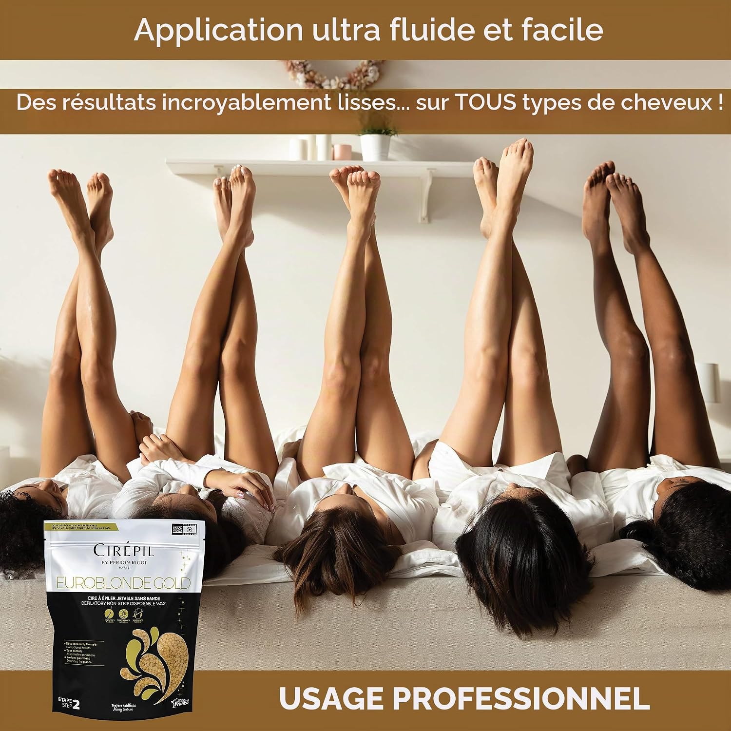 Detalle de Cirepil Euroblonde Gold ontharingswas met honingtextuur, 800 g