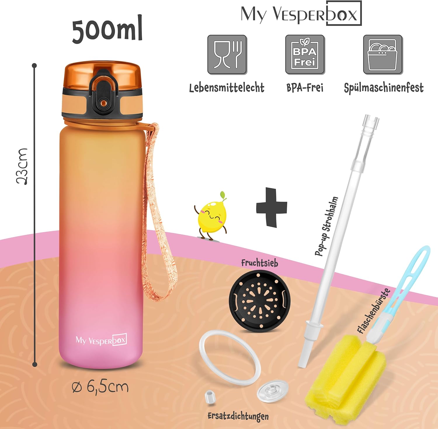 Thumbnail 1 de My Vesperbox Trinkflasche Kinder 500ML – Auslaufsicher, BPA-frei & Komplett-Set