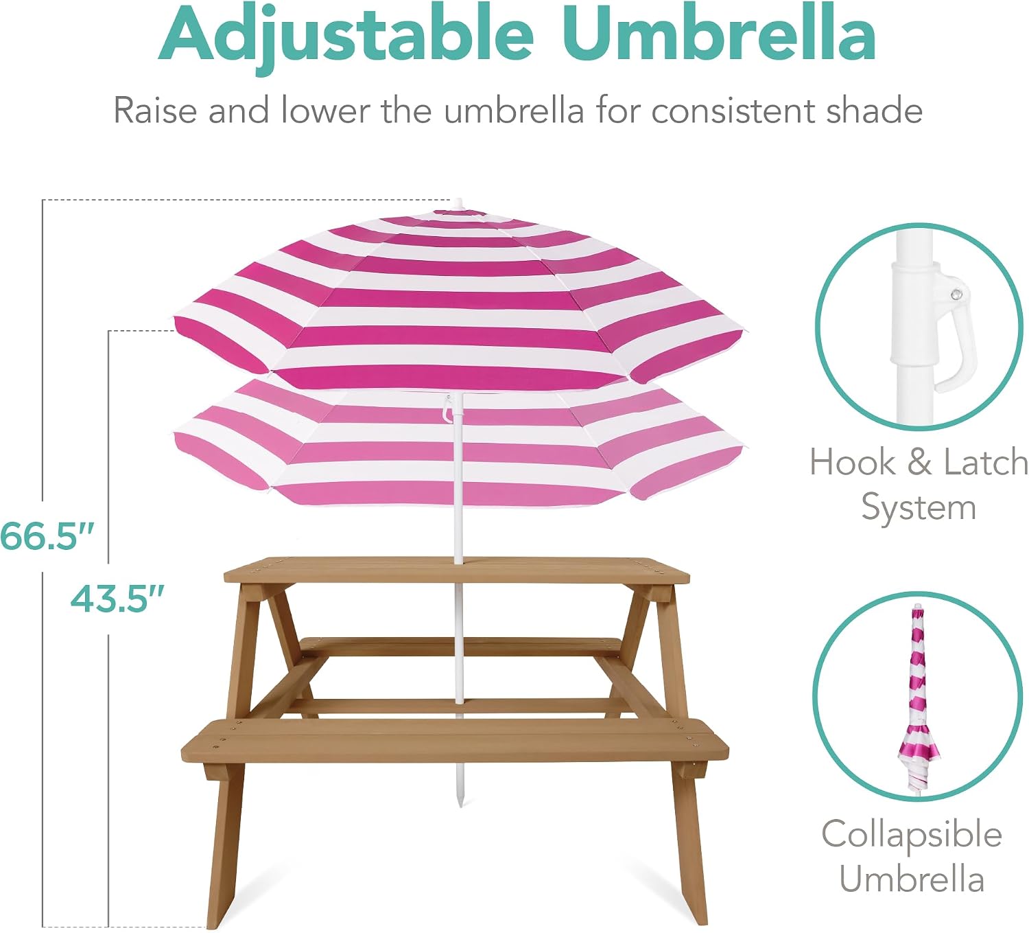 Thumbnail 5 de Best Choice Products Kids Picnic Table Hemlock Wood