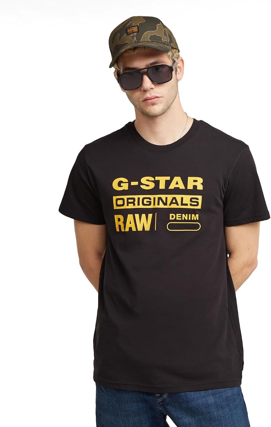 Detalle de G-Star Men's Graphic 8 T-Shirt (Pack of 1): A straightforward everyday tee