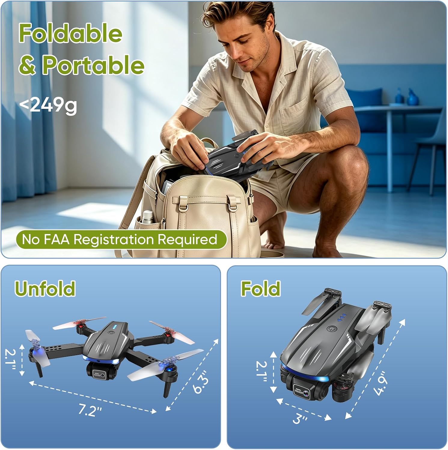 Detalle 2 de Camera Drone 1080P