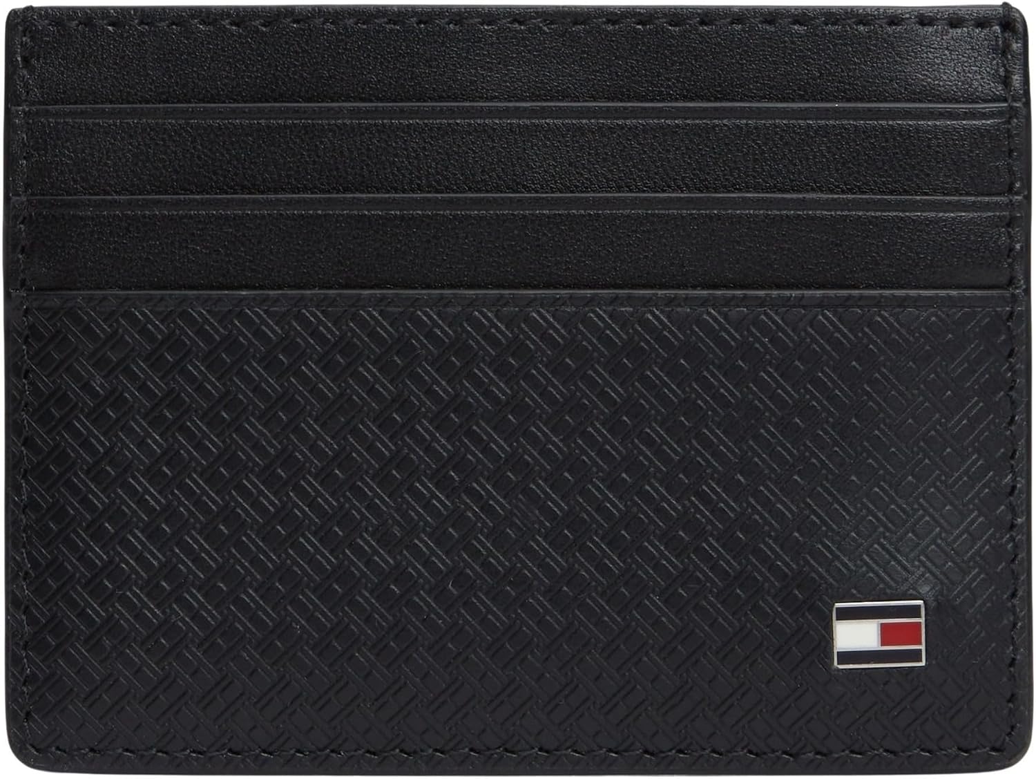 Detalle de Tommy Hilfiger Th Emboss CC Holder AM0AM14240 Cardholder – Black
