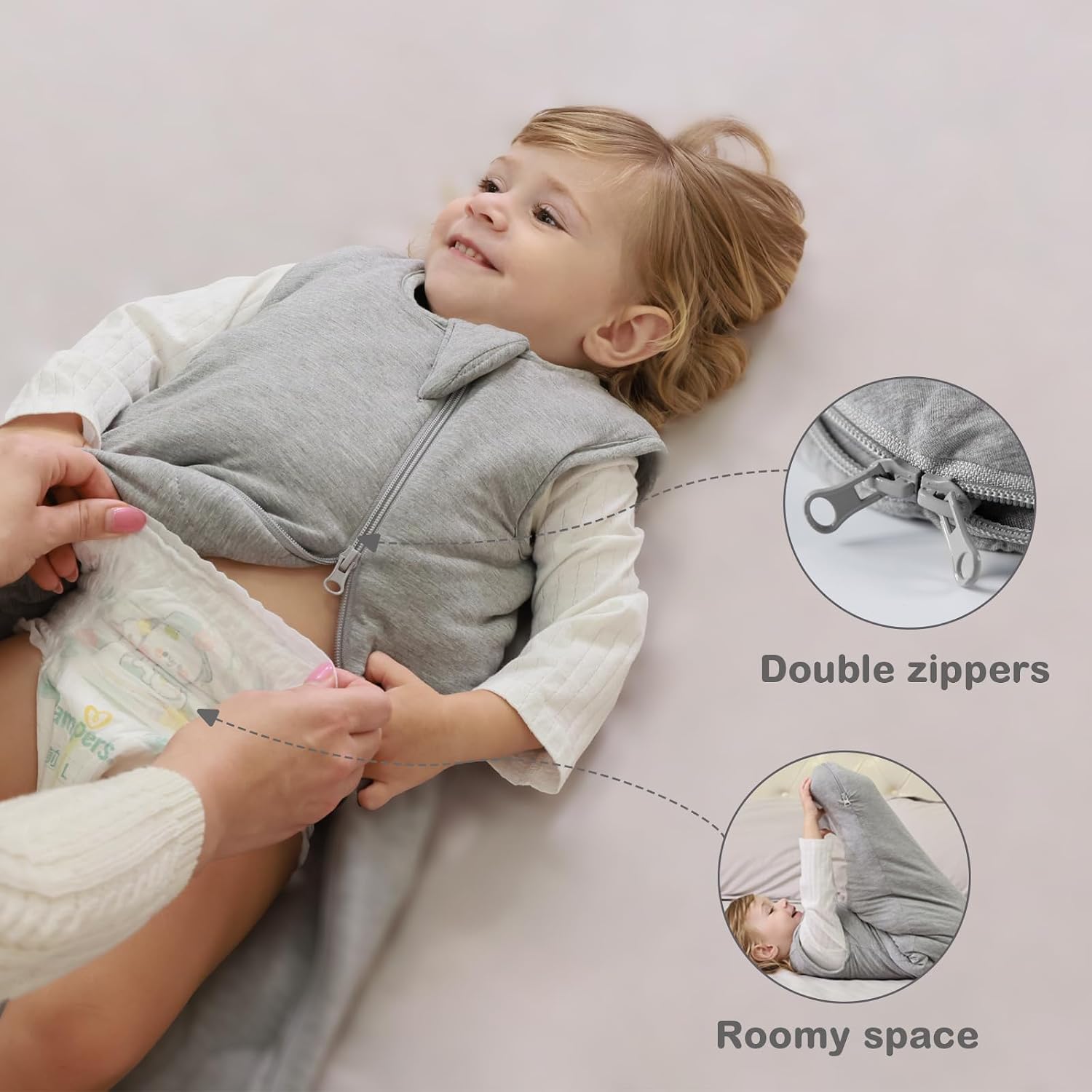Detalle 2 de Mosebears Baby Sleep Sack, 2.5 TOG