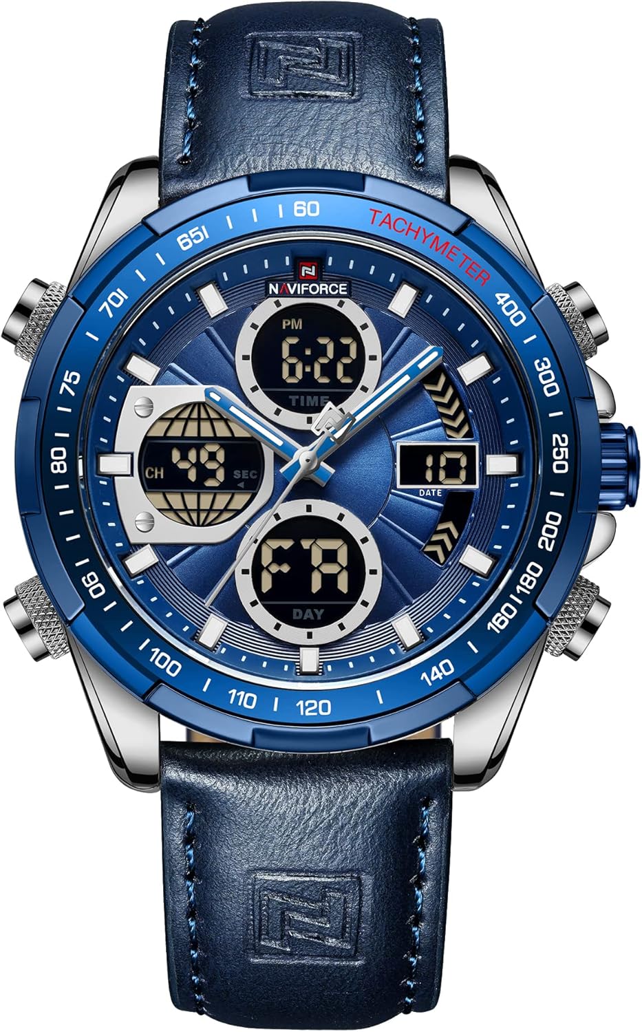 Thumbnail 6 de Naviforce Herren Militär Digitaluhr – Multifunktionale Quarzuhr mit Lederarmband