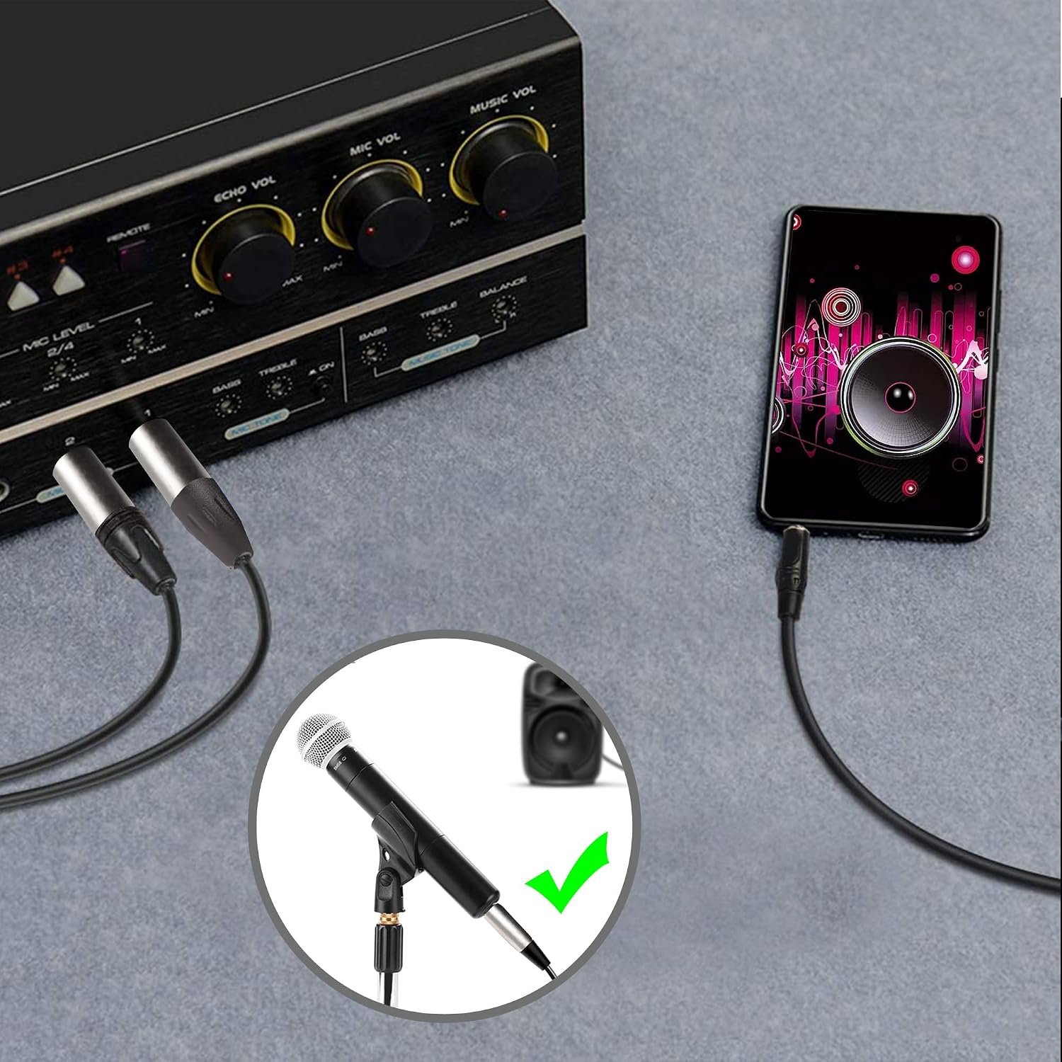 Detalle 2 de XMSJSIY Mini-XLR TA4F Adapter 4er Set