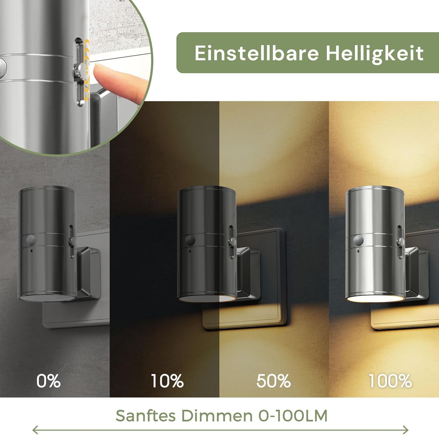 Thumbnail 3 de LOHAS-LED Nachtlicht mit Bewegungsmelder – 0–100 lm, warmweiß, 1-W-Plug-in