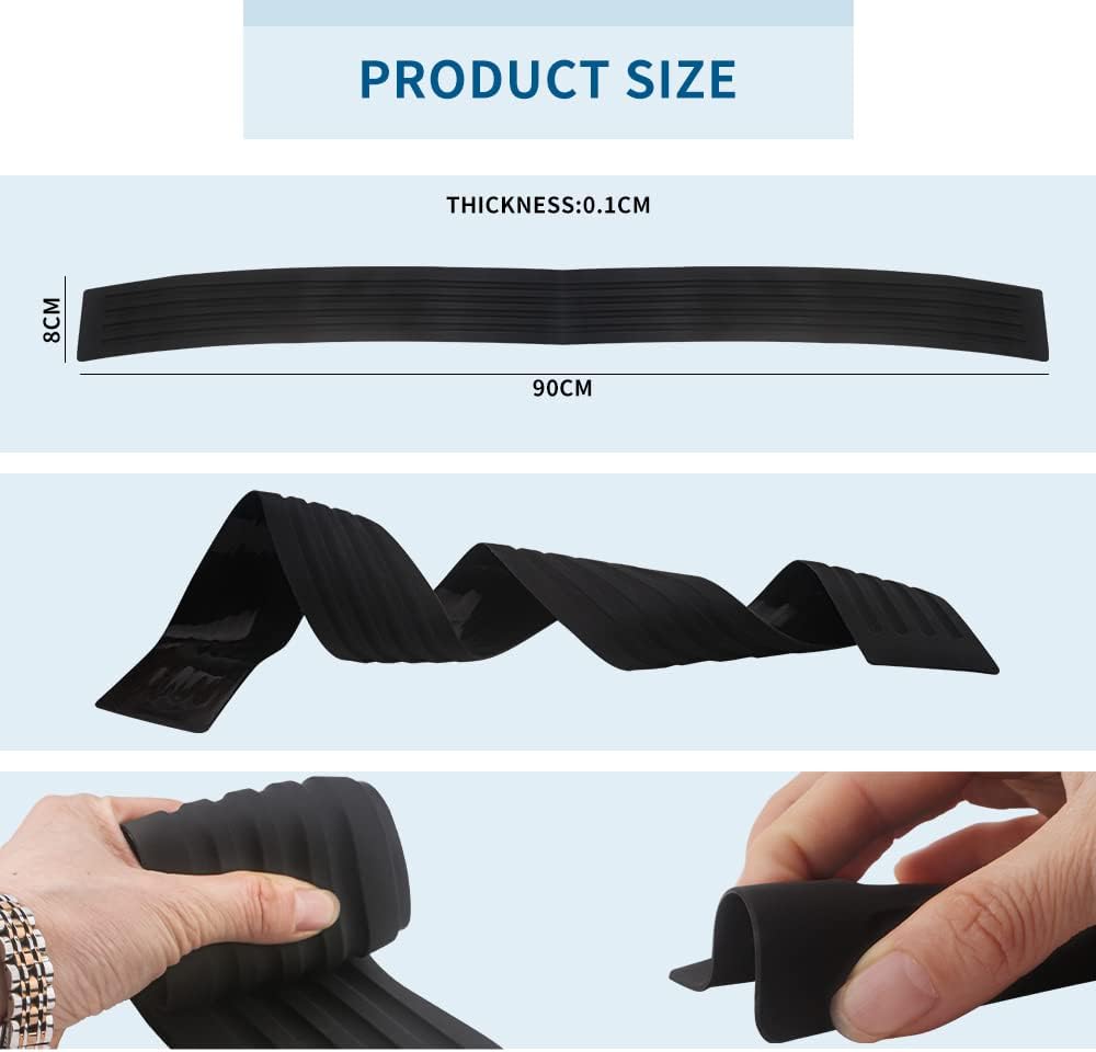 Thumbnail 1 de Car Rear Bumper Protector SUV Rubber Guard (Universal, 90cm) with 3m glue