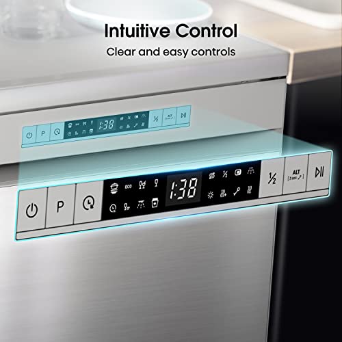Thumbnail 8 de Hisense HS622E90XUK Freestanding Dishwasher: 85cm, 13 Place Settings, Eco Program, Dry+