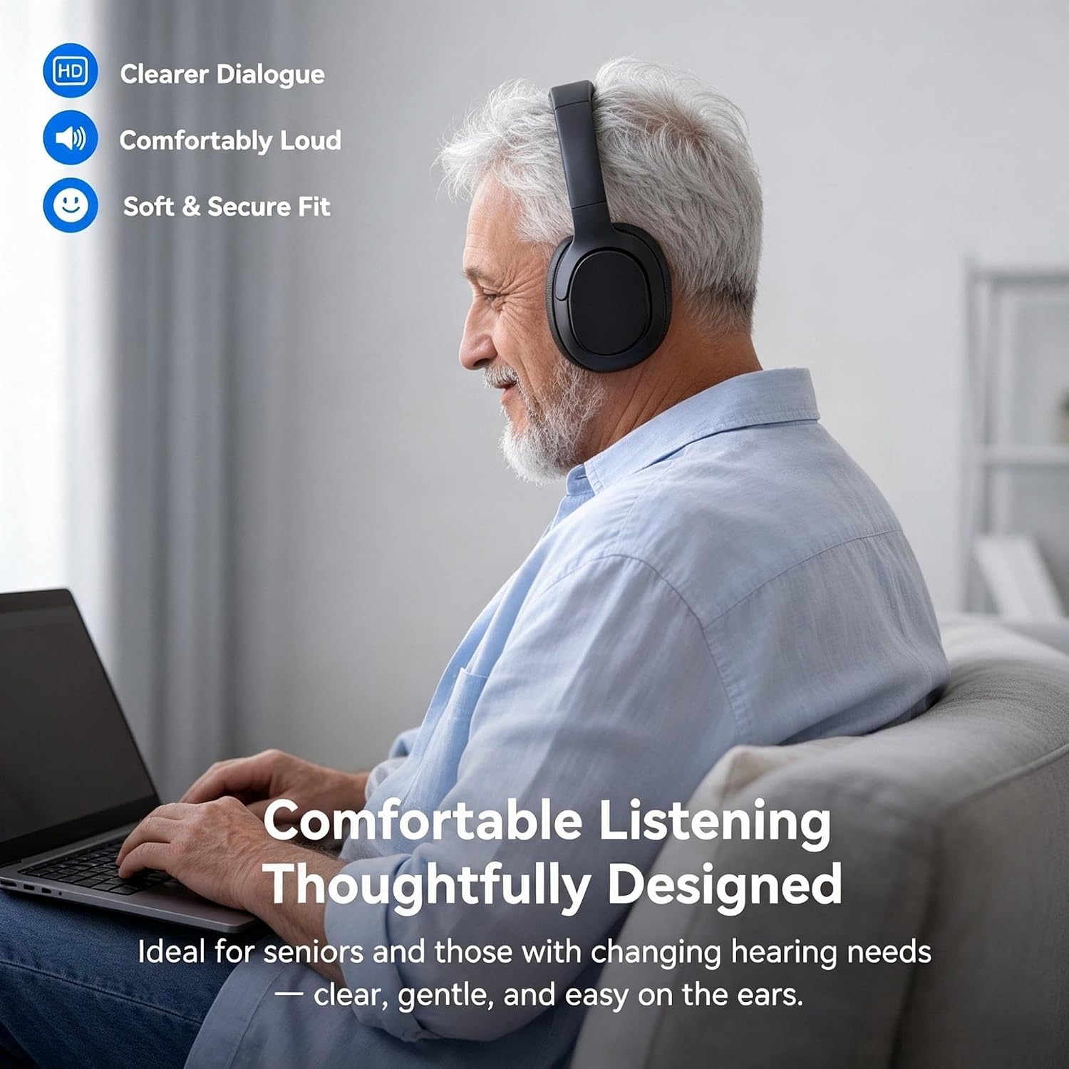 Thumbnail 3 de Wireless TV Headphones Bluetooth 5.3 Transmitter