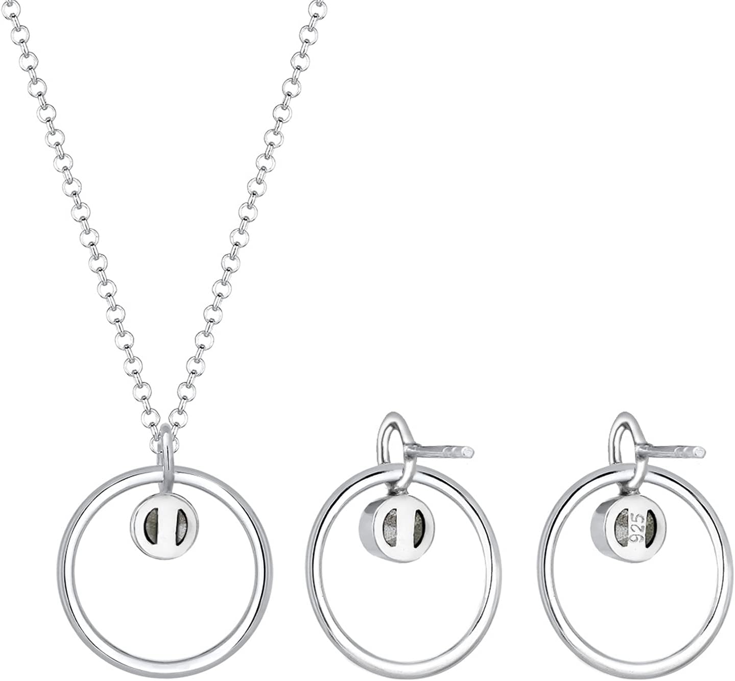 Detalle 2 de Elli Damen Schmuckset Kreis Cut Out Kristalle